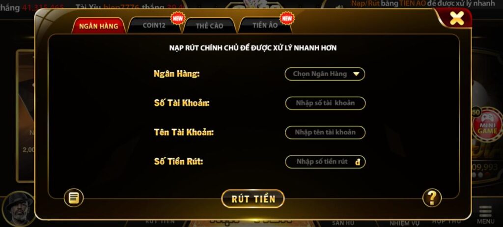 Hướng dẫn chi tiết các bước rút tiền GO88