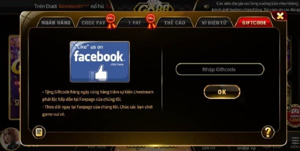 Hướng dẫn cách nhận Giftcode GO88 đơn giản, dễ thực hiện