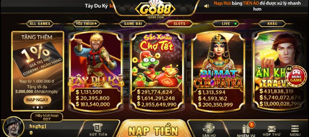 Tìm hiểu những nét chính về Slots Game GO88